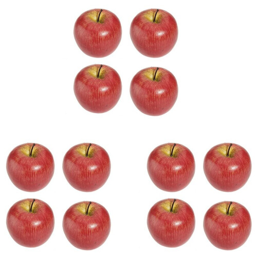 12 Grandi Mele Rosso Artificiale Decorativa Della Frutta