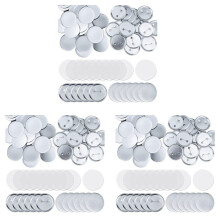 300 Set di Parti per Bottoni Rotondi Forniture per Fabbricazione Nel Bianca Kit per Creazione di Badge Bottoni Nel Metallo da 58 mm, Parti per Bottoni