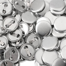 2400 Pcs Blank Button Making Supplies 25mm/1Inch Back Button Pin Making Kit Metal Badge Parts for Button Making Machine