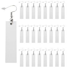 Brincos em Branco de SublimaçãO de 50 PeçAs Retangulares, Pingente de Brinco de TransferêNcia de Calor com Bolsas de Brinco, FaçA Você Mesmo