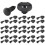 30 pieces Plastic Parts 8 mm Black Hole Bumper Rivet Clip Closure 1