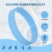 Mode Silikon Gummi Elasticitet Armband Armband Manschett Armband Armband Himmelsblå