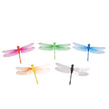 5Pcs 8cm 3D Artificial Dragonflies Fridge Magnet for Home Christmas Wedding Decoration, Colors Randomly Send