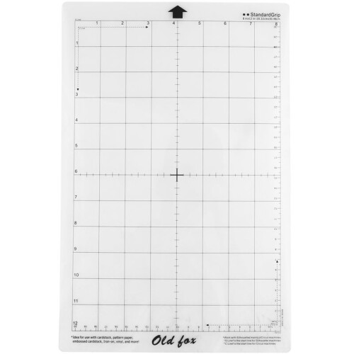 12Pcs Cutting Mat Adhesive Mat with Measuring Grid 8 By 12-Inch for Silhouette Cameo  Explore Plotter Machine 1