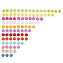 DIY random color Set of 100 sewing buttons  for kids DIY toys, Plastic, Random Color, 20mm