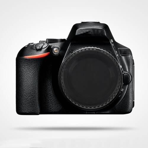 Black Plastic Camera Body Cover + Rear Lens Cap for  Digital SLR 2
