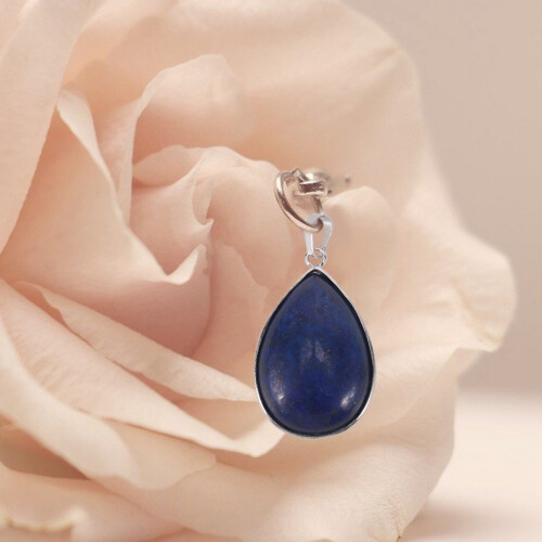 Collana-Ciondolo gemma preziosa Lapislazzuli 1.42x1.02" 2