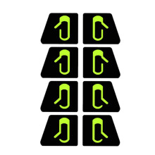 8Pcs/Set for Model 3 Car Door Open Exit Sticker Luminous Button Sticker Kit