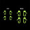 8Pcs/Set for  Model 3 Car Door Open Exit Sticker Luminous Button Sticker Kit 3