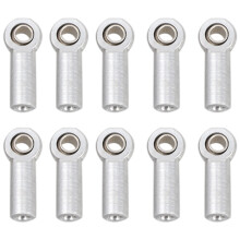 10 Stuks Metalen M3 Link Spoorstangeind Kogelgewricht voor 1/10 RC Auto Crawler AXIAL SCX10 D90 D110 CC01, Zilver