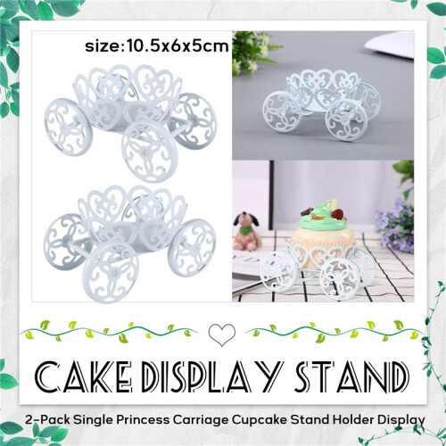 2 Pack Einzelne Prinzessin Wagen Cupcake StäNder Halter Display 1