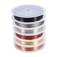 Filo per Perline da 6 Confezioni per Gioielli e Forniture per Artigianato (Calibro 24)