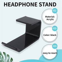 Acryl Hoofdtelefoonbeugel Muurbevestiging Hoofdtelefoonhouder Bureau Displaystandaard Beugelhanger Hoofdtelefoon