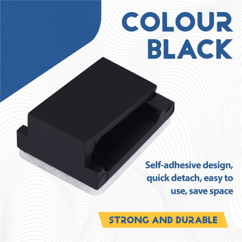 30x Cable holder Cable clip Cable clamp Self-adhesive black 2