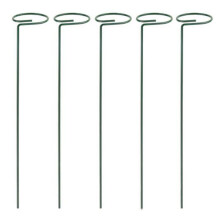 8PCS Beautiful Plant Support Stand Flowers Support Ring Metal Plant Support Stakes Bonsai Support Backyard Garden Tool