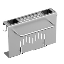 Porte-Ustensiles Mural, Support pour Ustensiles de Cuisine, Support de Rangement Suspendu Multi-Usage avec Support pour Planche à DéCouper Gris