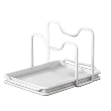 Lid Rack Pan Pot Cover Rack Pan Lid Organizer Stove Spoon Holder Pan Organizer Rack for Cabinet Pot Lid Stand Utensil A