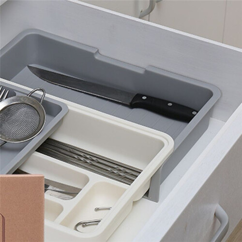 Separate Tableware Sorting Box Drawer Organizer Storage Box Knife and Fork Chopsticks Spoon Kitchen Shelf-A 1