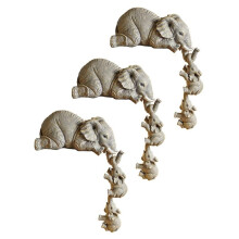 3ST Söt Elefantkram Docka Harts Hantverk Dekoration Heminredning Present Dekorativa Figurer Miniatyrer Tillbehör