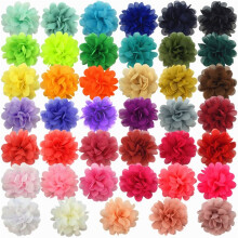 30PCS 7CM Chiffon Gauze Flower Artificial Fabric Silk Flower for DIY Wedding Party Home Decorations Floral Wreath