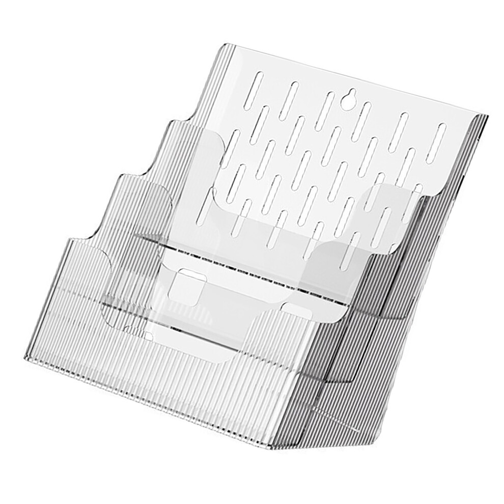 Multifunctional Transparent Pet Desk File Organizer, 4-Layer Office Storage 6901369097837