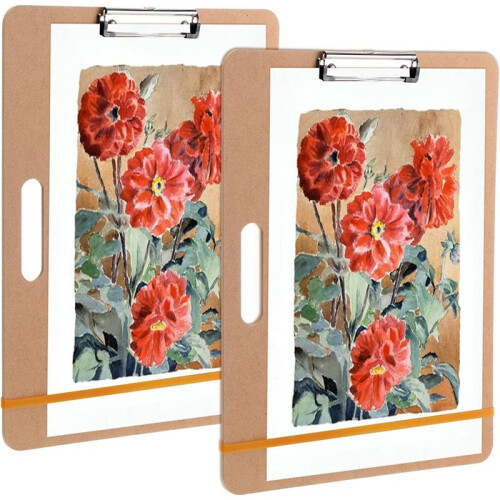 2 Peças de Prancheta, Prancheta Portátil para Desenho Artístico com Alça (13 Polegadas X 17 Polegadas)