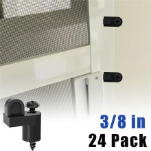 3/8 in Nylon Window Screen Clip with Screws Offset Window Clips for Fastens Winter Window Screens 12PCS