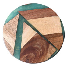 Untersetzer Aus Holz und Kunstharz - Getränkeuntersetzer zum Schutz Von Tischplatten - Holzuntersetzer mit Kunstharz für Zuhause, Büro und Bar
