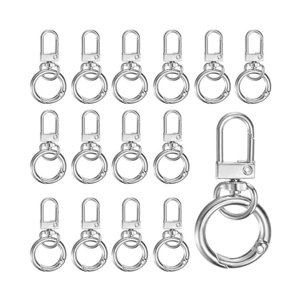 15-Pack Lobster Claw Clasp, Swivel Trigger Snaps Spring Clasps Hooks For Keychain Buckle/Lanyard, Spring Clasps Clips 4713708063494
