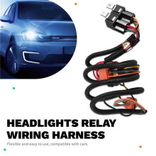 Car H4 12V LED Headlights Relay Wiring Harness Kit  Low  Enhancer Car Accessories