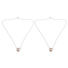 2X Double Heart Rose Gold Cremation Urn Necklace Pendant Funnel Fill Kit Keepsake Memorial Ashes