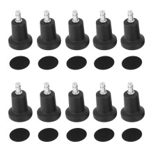 High Profile Bell Glides Replacement for Office Chair Without Wheels & Bar Stool, Fixed Stationary Caster Glide, 10-Pack