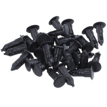 60 pieces Plastic Parts 8 mm Black Hole Bumper Rivet Clip Closure