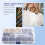 100 Set Leather Snap Fasteners Kit, 12.5Mm Metal Button Snaps Press Studs, 4 Color Leather Snaps for Clothes, Bags 5