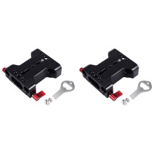 2X Multifunktions Kamera Grundplatte mit 15mm Stangenschienen Klemme für Dslr Kamera Schulter Rig StüTz Zubehör