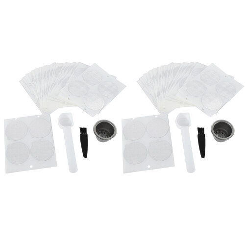 2 Pods 200 Seals Refillable  Coffee Capsule Reusable for  Machine Espresso Coffee Maker Cup Filter 1