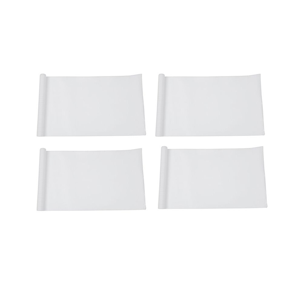 4X Diy 30X127 3D Carbon Fiber Decal Vinyl Film Wrap Roll Adhesive Car Sticker Sheet White 6033059091891
