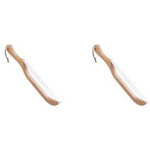 2X Couteau à Pain en Bois Couteau Dentelé de 15,8 Pouces avec Manche en Bois Trancheuse à Pain pour Coupe-Pain au Levain Fait Maison