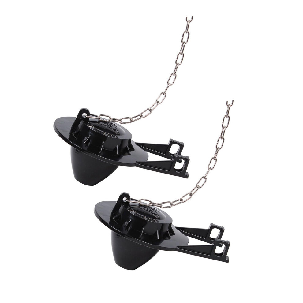 Toilet Flapper 2Pack Universal 2Inch Tank Flapper Covers With Stainless Chain Watersaving Flush Valve 9382693686787