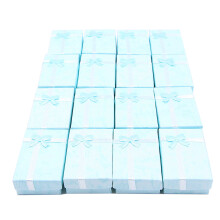 16pcs Paper Jewelry Gifts Boxes For Jewelry Display-Rings, Small Watches, Necklaces, Earrings, Bracelet Gift Packaging Box (Sky )
