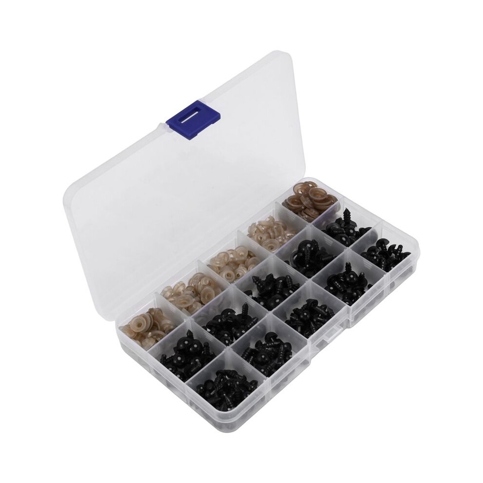 Safety Eyes With Washers, 150Pcs Small Doll Eyes Toy Eyes Teddy Bear Eyes 6Mm/8Mm/9Mm/10Mm/12Mm, Plastic Eye Black 6032704303792