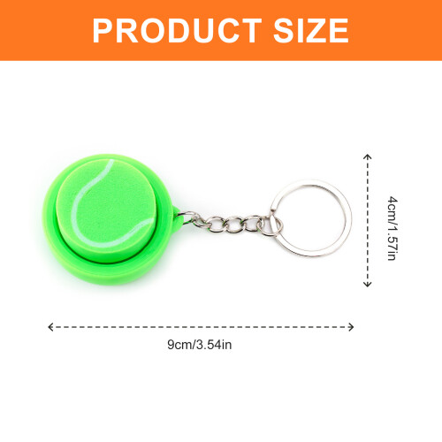 Stylish 3D Printed Sports Round Keychains for-button baseball 2