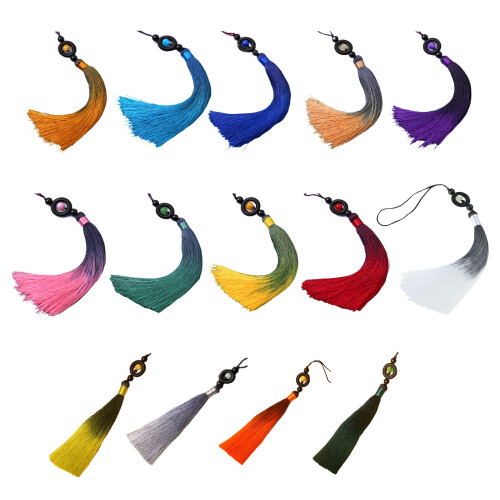Handcrafted Polyester Tassels for Martial Arts Swords-Yellow 1
