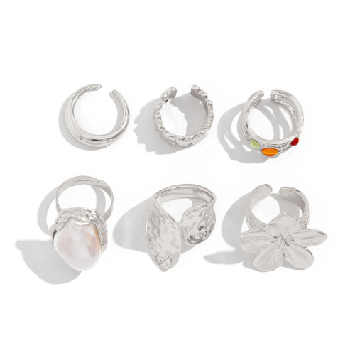 Bagues à fleurs polyvalentes avec des designs réglables avec-B