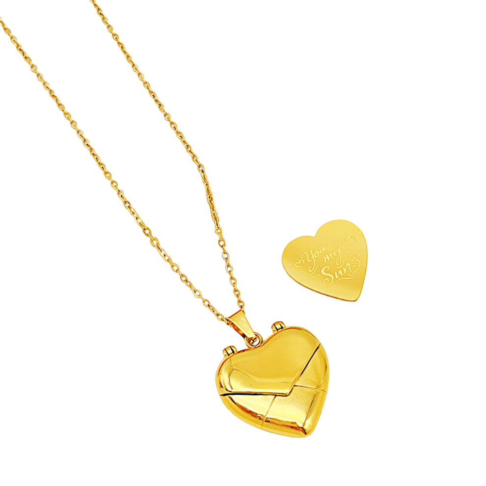 Customizable Love Heart Locket Necklace Secret-youar emy sun