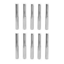 10Pcs 6Mm 22Mm Fresa Rettilinea a Doppio Tagliente Fresa a Fresare Rettilineo 2 Taglienti Taglio a Cnc Tungsteno Dritto in Acciaio Legato per La
