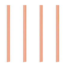 4X 99.6% T2 Copper Cu Flat Bar Plate 3mm x 15mm x 250mm Metal Strip