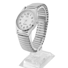 2X Nombres grands extensible acier hommes dames Sports Montre-bracelet 1,4 pouces