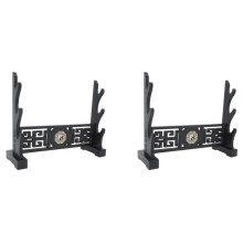 2X Supporto per Spada Espositore per Armi Katana Genji Samurai Giapponese Lama per Spada Templare Supporto per Spada Medievale Tai  Bagua-C