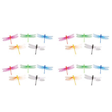 20Pcs 8cm 3D Artificial Dragonflies Fridge Magnet for Home Christmas Wedding Decoration, Colors Randomly Send
